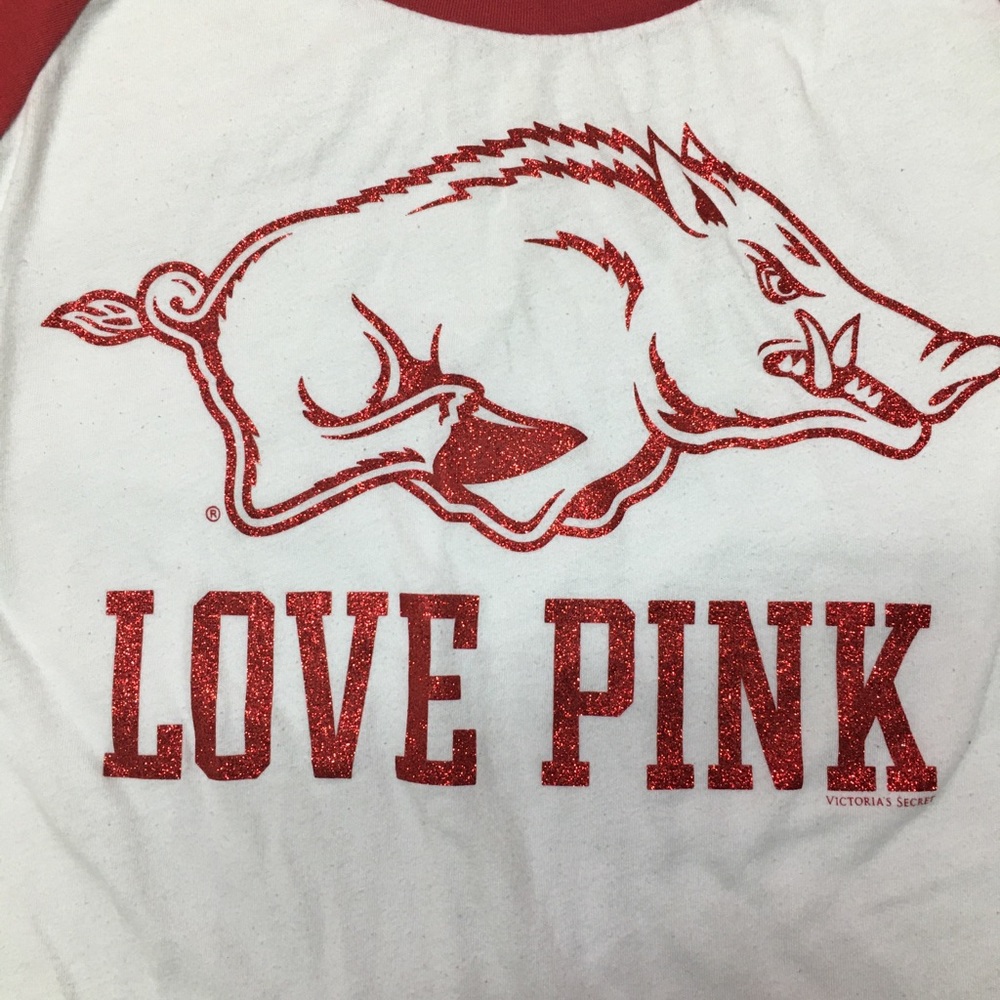 Pink Razorback baseball tee - Picture 2 of 5